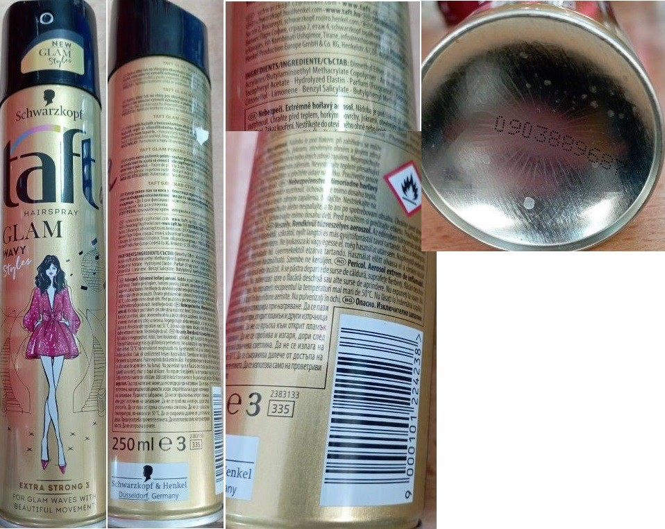 Nebezpečný výrobek Schwarzkopf taft HAIRSPRAY, GLAM WAVY Styles, EXTRA STRONG 3 1 image 6