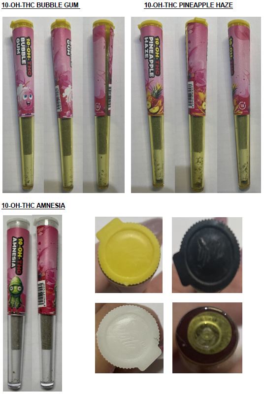 Nebezpečný výrobek - bylinný výrobek určený ke kouření značka Heavens Haze 1 thc 1