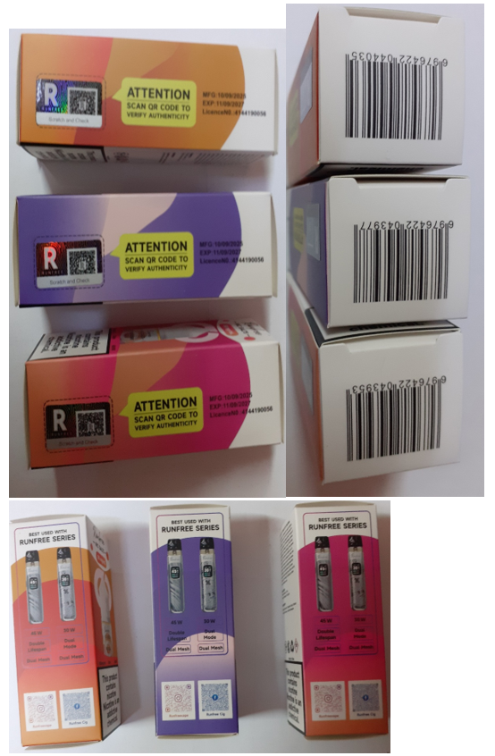 Nebezpečný výrobek Runfree, e-liquid, nic salts, 50 mg/ml, různé příchutě (red bull, grape, strawberry ice) 2 runfree2