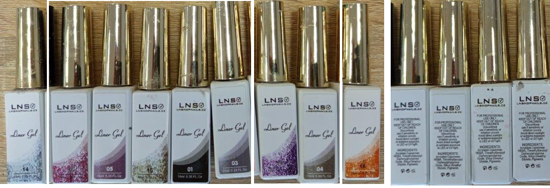 Nebezpečný výrobek - LNS, Liner Gel, LNSHOPNAILS.CZ, 10 ml, 01, 03, 04, 05, 14, 15, 16, 18, 19 1 Hlavni foto 2