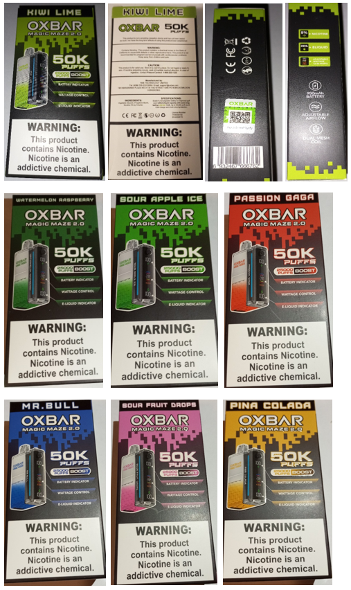 Nebezpečný výrobek - Jednorázová elektronická cigareta zn. OXBAR, MAGIC MAZE 2.0, 50K PUFFS, 25000 PUFFS BOOST, 5 % NICOTINE, objem: 28 ml 1 Snimek obrazovky 2026 04 29 081337