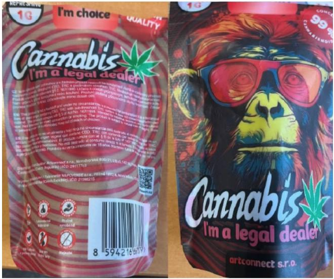 Nebezpečný výrobek Bylinný výrobek určený ke kouření zn. I´m choice Cannabis I´m a legal dealer 1 Snimek obrazovky 2026 06 08 141938