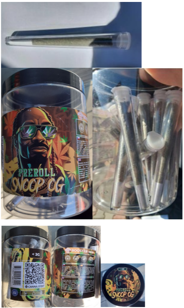 Nebezpečný výrobek - Bylinný výrobek určený ke kouření Předbalený kuřácký výrobek „Joint“ zn. PREROLL SNOOP OG, CANNA EFEKT 1 Snimek obrazovky 2026 06 23 125922