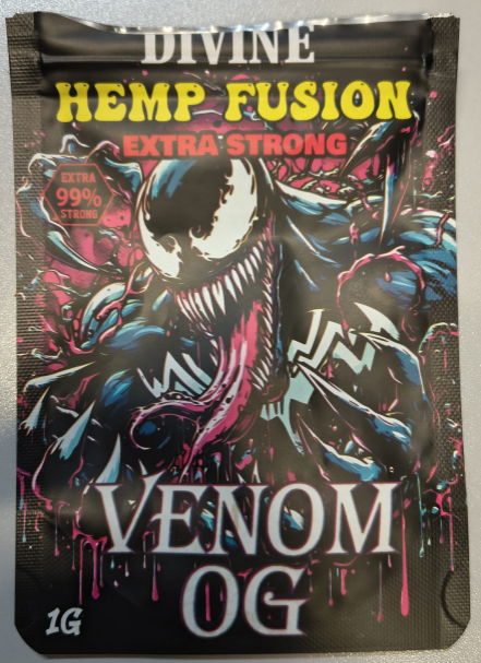 Nebezpečný výrobek bylinný výrobek určený ke kouření zn. DIVINE HEMP Fusion EXTRA STRONG VENOM OG, 1G 1 Snimek obrazovky 2026 06 25 074641