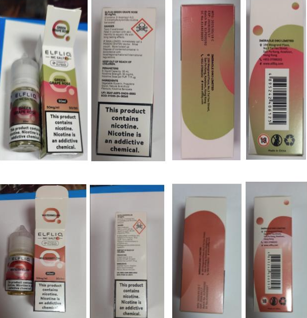Nebezpečný výrobek - náhradní náplň do elektronické cigarety ELFLIQ nic salts, Powers by ELFBAR, e-liquid, různé příchutě 2 02