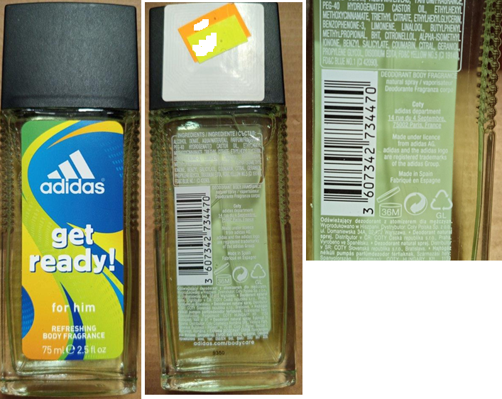 Nebezpečný výrobek adidas, get ready! for him, REFRESHING BODY FRAGRANCE 1 Hlavni foto 95